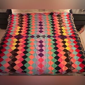 Patchwork Quilt Blanket Handmade Vintage